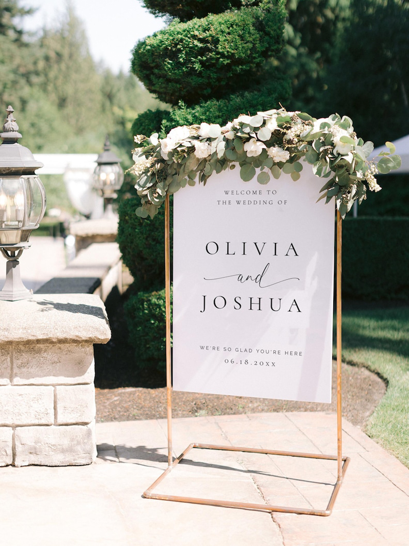 Minimalist Wedding Welcome Sign